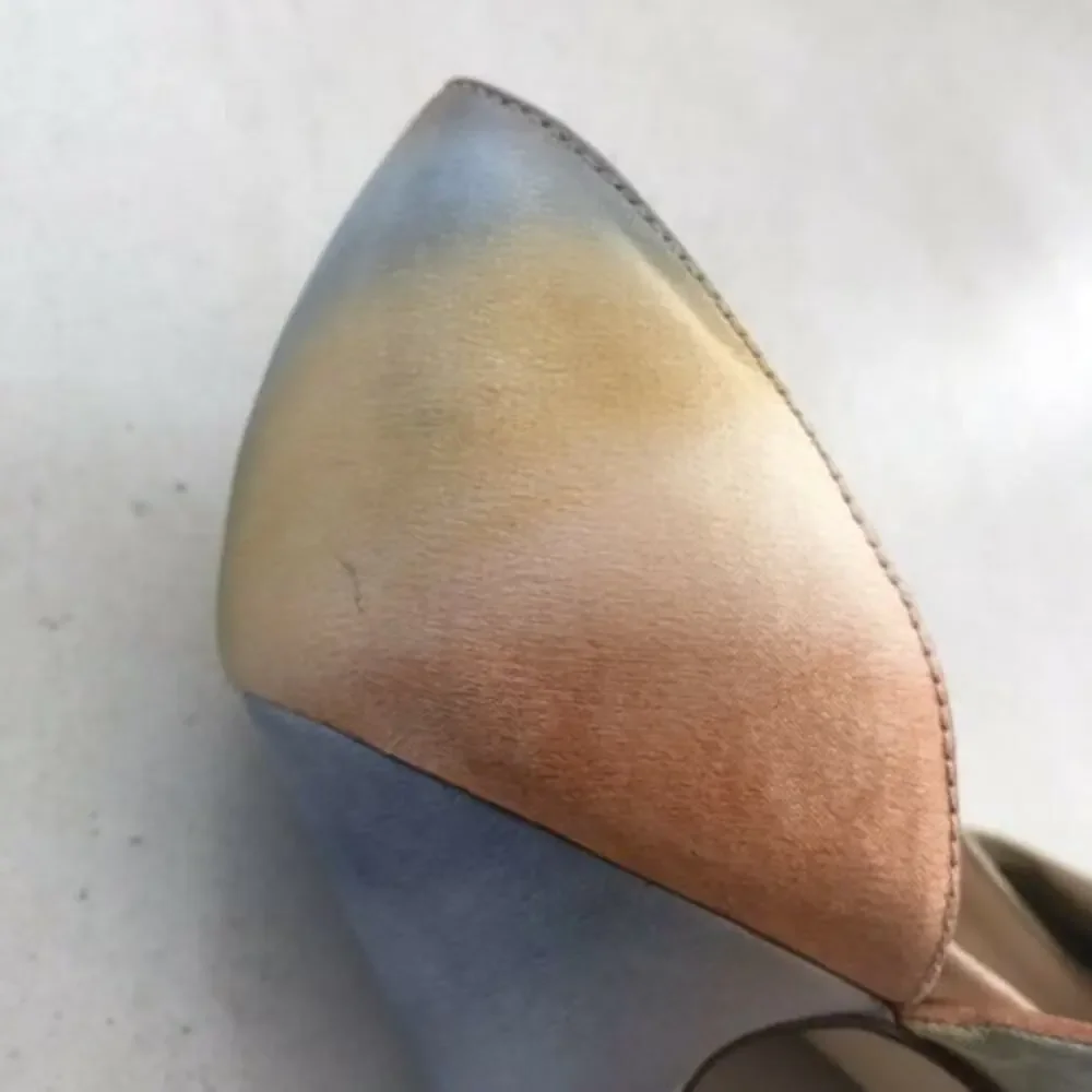 Wittner Bay Watercolor Print D'Orsay Open Toe Heels